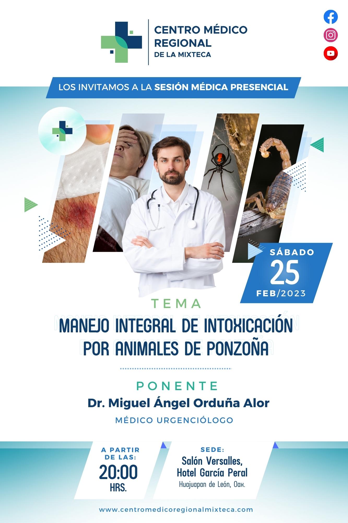 Los esperamos en la siguiente sesión médica presencial, el 25 de febrero, con un tema relevante que afecta a nuestra población en la región.